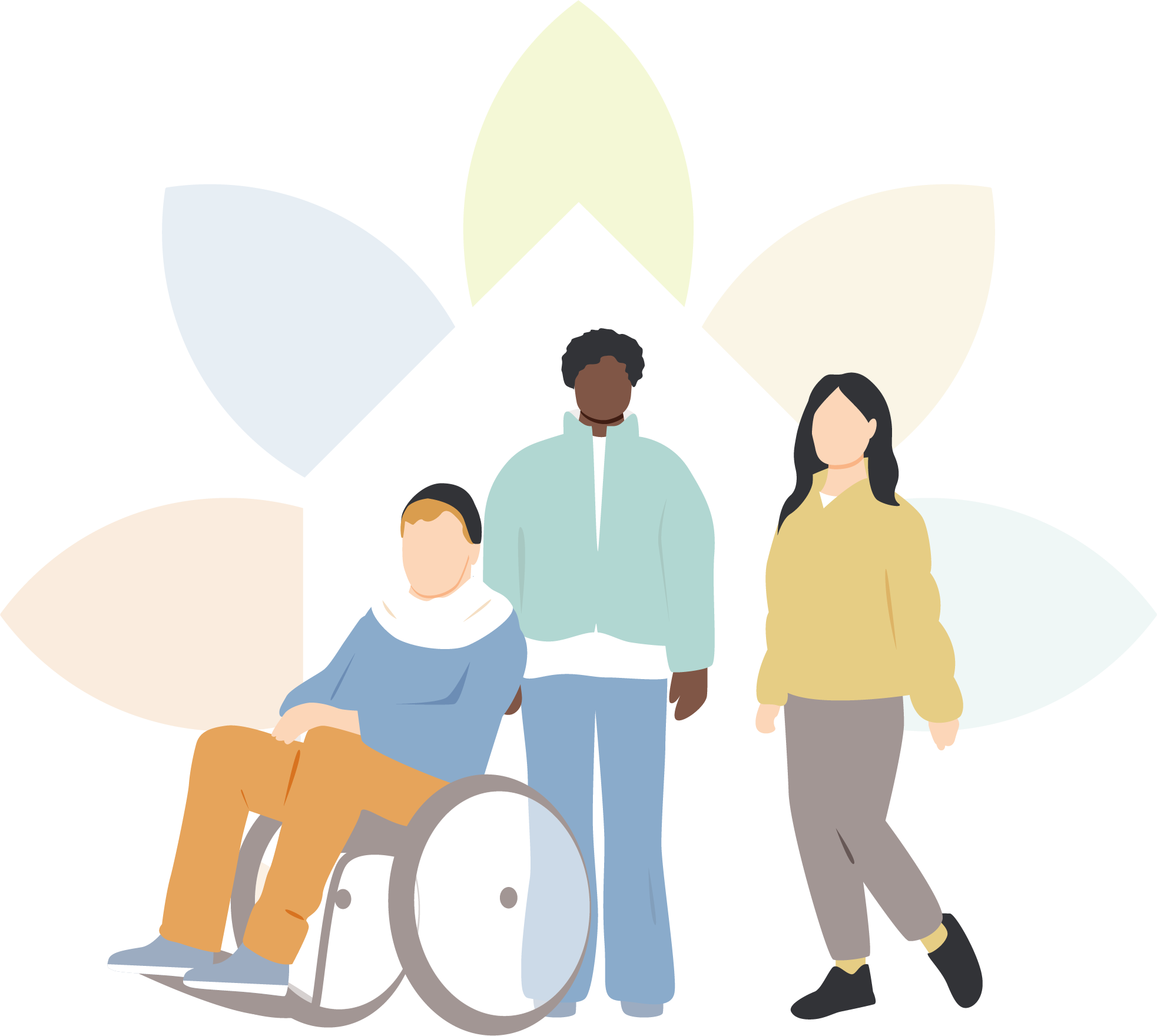 [Portrait de groupe de jeunes adultes]